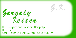 gergely keiter business card